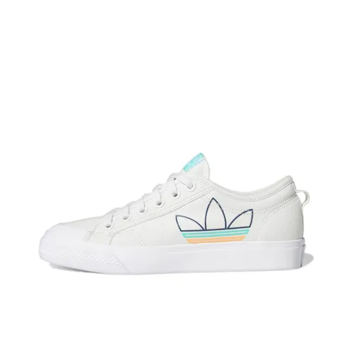 Adidas Originals NIZZA Trefoil Slip-resistant Abrasion-resistant Low Top Скейтборд Кроссовки Женские Белые