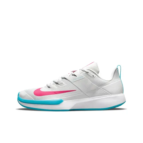 nike Court Vapor Lite HC Shock Absorbers Противоскользящие Устойчивые к истиранию Низкий Топ Теннисные Кроссовки Мужские Белый Синий Розовый