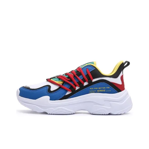 Erke Низкий Топ Повседневные Спортивные Кроссовки Мужские Белые Синие