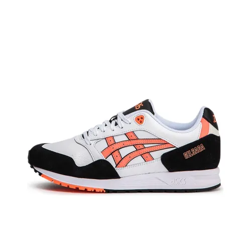 Asics Гель SAGA Low Топ Беговые кроссовки Унисекс Белый черный оранжевый Многоцветный