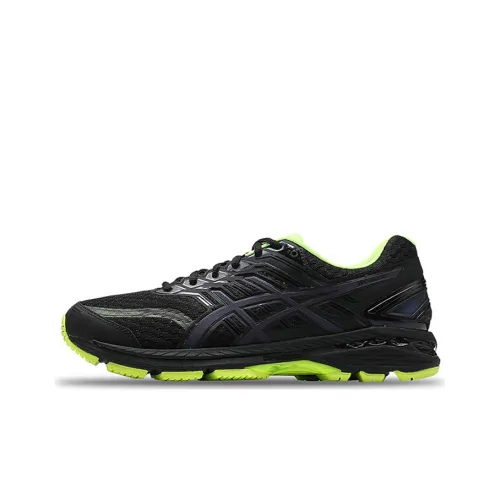 Asics GT 2000 5 Устойчивые к истиранию Низкие Кроссовки для Бега Мужские Черные Желтые