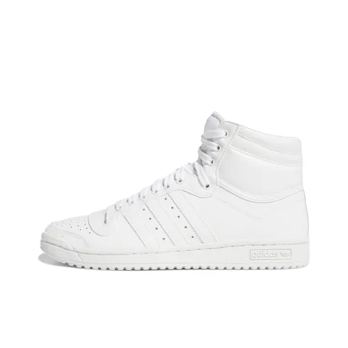 Adidas Originals Top Ten Hi противоскользящие устойчивые к истиранию высокие кроссовки для скейтбординга Мужской Чисто белый