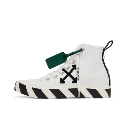 OFF Белый Vulcanized Кеды MID Топ Мужской