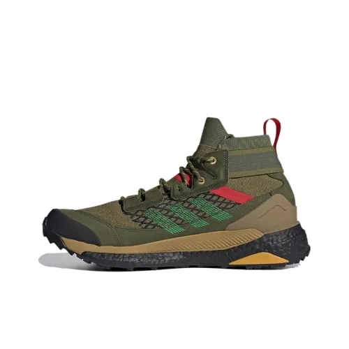 adidas Terrex FREE HIKER Устойчивый к истиранию MID Топ Походная обувь Мужская Зеленый Черный