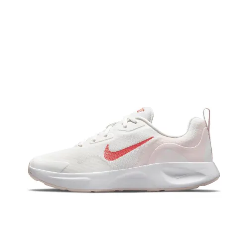Nike Wearallday Износостойкие Дышащие Низкие Беговые Кроссовки Женские Светло-Розовый Белый