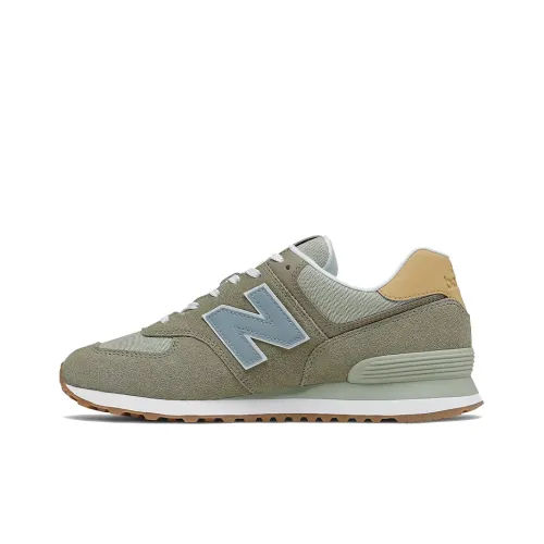 New Balance NB 574 Low Топ Тренировочные Беговые Кроссовки Унисекс Серый Зеленый Винтаж Спортивный