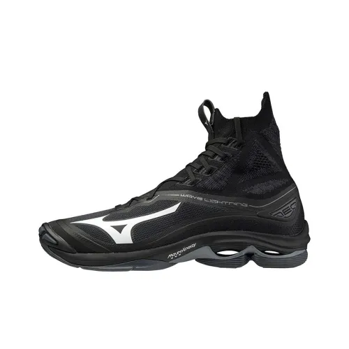 Mizuno Wave Lightning Neo противоскользящие устойчивые к истиранию легкие высокие беговые кроссовки унисекс черный белый