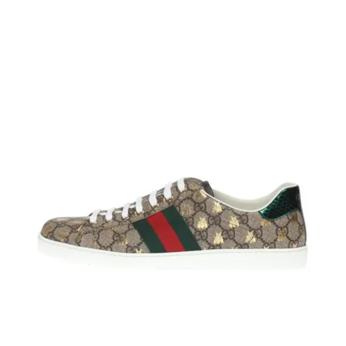 GUCCI Ace Low Топ Стильные Скейтбординги Мужской Монограмма Цвет