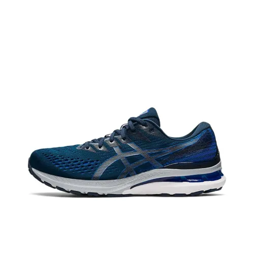 Asics Gel Kayano 28 Устойчивый к абразиву Дышащий Низкий Топ Марафон Бег на длинные дистанции Обувь Мужская Синий
