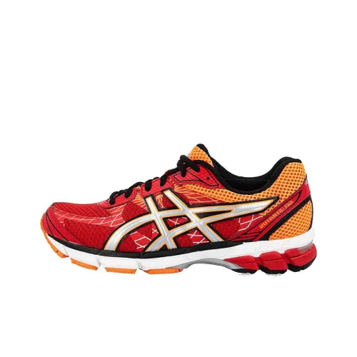 Asics Износостойкие Низкие Беговые Кроссовки Мужские Красные