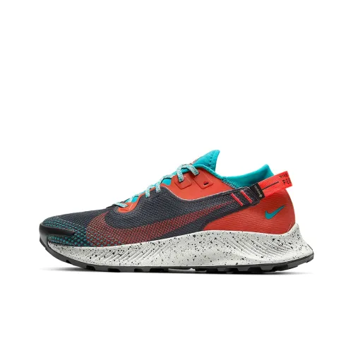 Nike Pegasus Trail 2 Амортизация противоскользящий устойчивый к истиранию водонепроницаемый низкий топ беговые кроссовки мужской оранжевый синий