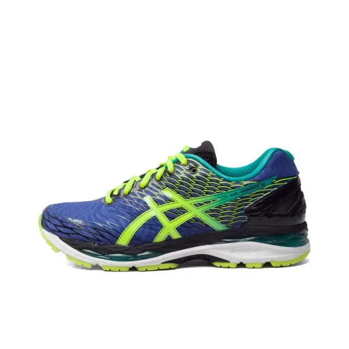 Asics Gel Nimbus 18 Low Топ Беговые кроссовки Мужские Синий Желтый