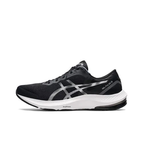 Asics Gel Impulse 13 Low Top Беговые кроссовки Мужские Черный Белый 4E Ширина