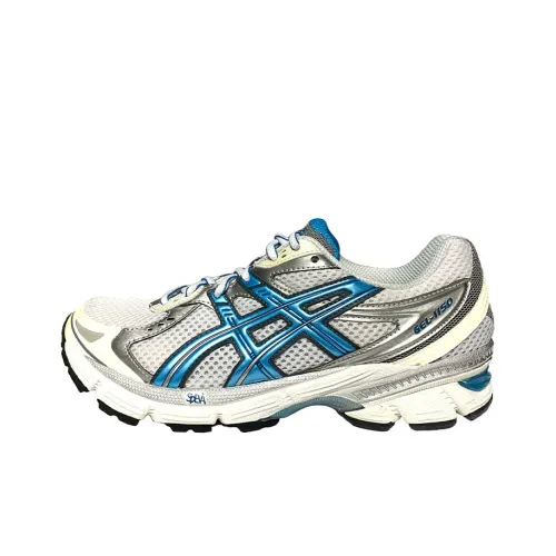 Asics Гель 1150 Устойчивый к абразиву покрытие Низкий топ Беговые кроссовки Женские Белый Синий Ширина D