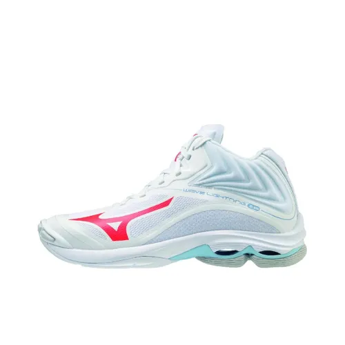 Mizuno Wave Lightning Z6 Slip-Resistant Abrasion-Resistant Breathable Low-Top Running Shoes Unisex White Red Mizuno Wave Lightning Z6 Противоскользящие Износостойкие Дышащие Низкие Кроссовки для Бега Унисекс Белый Красный