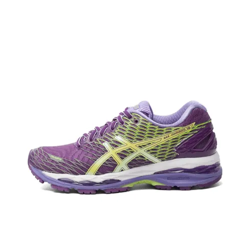 Asics Gel Nimbus 18 LITE SHOW Низкий Топ Беговые кроссовки Женские Таро Фиолетовый Желтый