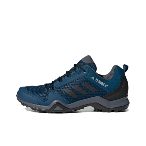 adidas Terrex AX3 GTX Устойчивый к истиранию Противоскользящий Низкий Топ Альпинистская Обувь Мужская Синий Черный