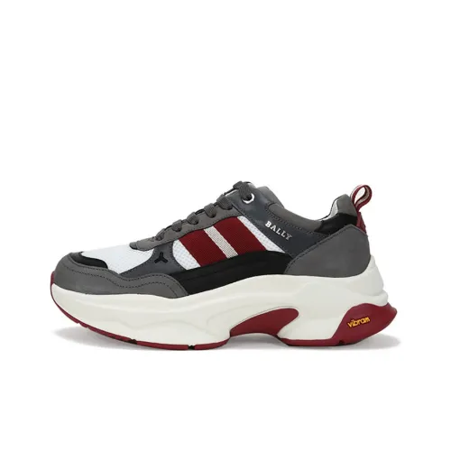 BALLY Низкий топ Повседневные спортивные кроссовки Мужские Серый Белый