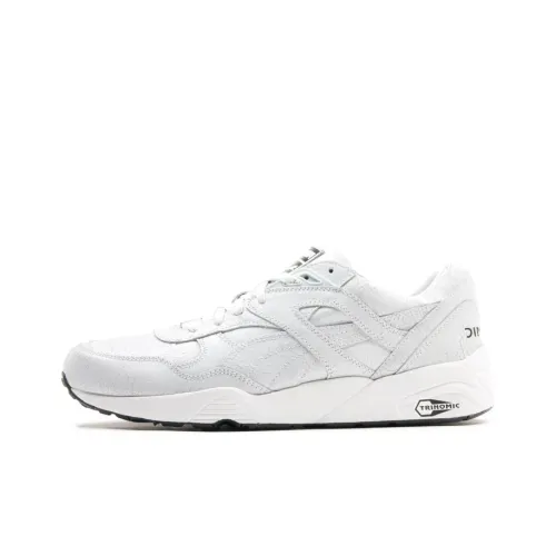 PUMA R698 Trinomic Crckl Устойчивый к истиранию Низкий Топ Повседневная обувь Мужская Белая