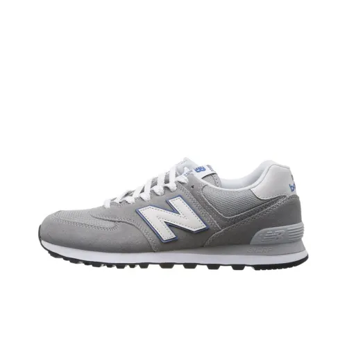 New Balance NB 574 Low Топ Беговые кроссовки Мужские Серый Белый Синий