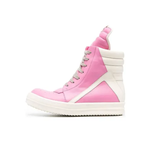 RICK OWENS совместный бренд RO Высокие кроссовки для скейтбординга Женские Белые Розовые