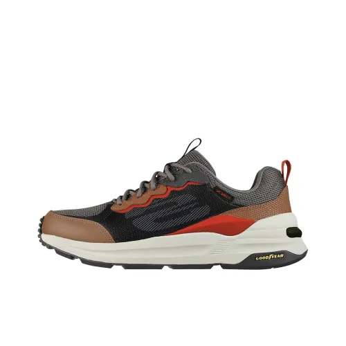 Skechers Global Jogger Low Беговые кроссовки Мужские Серый Черный Коричневый