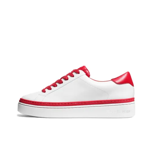 MICHAEL KORS Низкий Топ Стильный Скейтбординг Женские Белый Красный