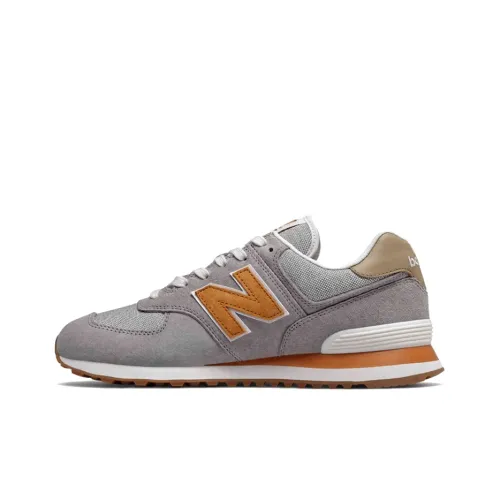 New Balance NB 574 Series Низкие Кроссовки для Бега Мужские Серые Оранжевые