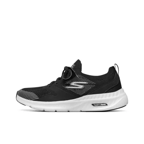 Skechers Go Run Hyper Burst Low Топ Беговые кроссовки Женские Черный белый