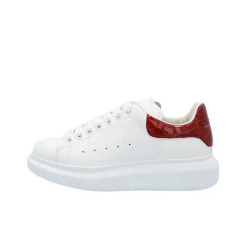 Alexander McQueen Oversized Sneaker Low Топ Стильные Скейтбординги Женские Красный Каблук TAB
