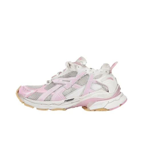 Balenciaga Runner Low Топ Спортивная Повседневная Обувь Мужская Розовая Белая
