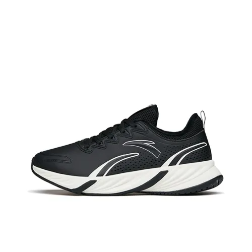 ANTA Running Collection Легкий Амортизирующие Низкие Беговые Кроссовки Женские Черные с Подкладкой из Флиса