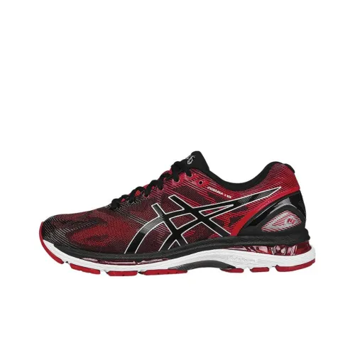 Asics Gel Nimbus 19 Low Топ Беговые кроссовки Мужские Черные Красные