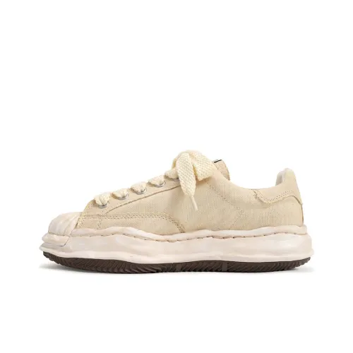 MIHARA YASUHIRO Blakey Low Топ Стильные Скейтбординги Мужской Белый Эффект Потертости