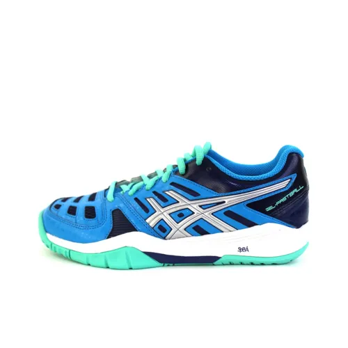 Asics Гель Fastball Аbrasion Resistant Низкий Топ Беговые кроссовки Женские Сине-зеленый