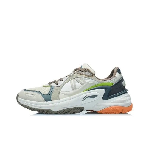 LINING Dating Reflective Support Low Top Беговые кроссовки Мужские Серый Белый