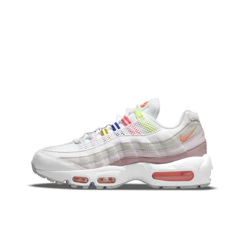 Nike Air Max 95 Low Топ Марафон Беговые кроссовки Мужской Белый Многоцветный Градиент