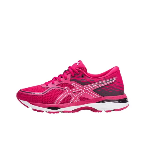 ASICS Gel CUMULUS 19 Амортизация Износостойкий Низкий Топ Беговые кроссовки Женские Розовый Красный