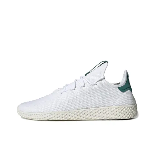 Pharrell Williams x Adidas Originals Tennis Hu Устойчивые к истиранию Дышащие Низкие Кроссовки для тенниса Унисекс Белый Зеленый