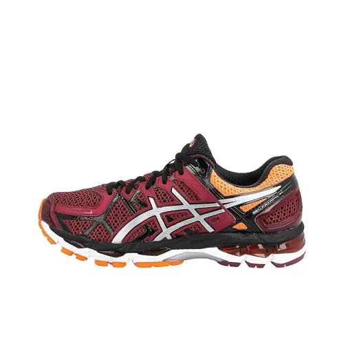 ASICS Gel Kayano 21 Устойчивый к истиранию Низкий Топ Марафон Бег на длинные дистанции Обувь Мужская Красная