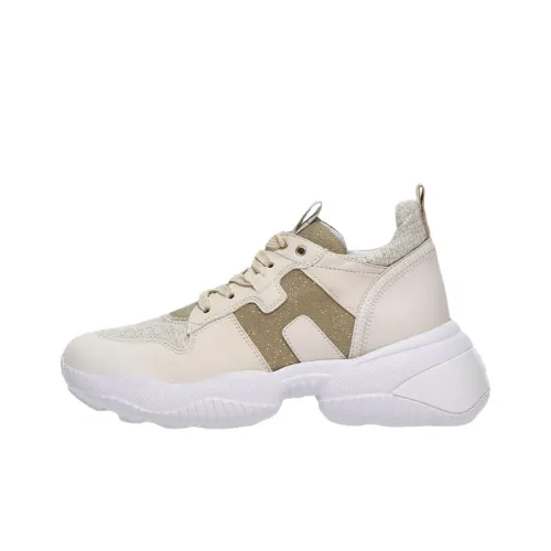 HOGAN Interaction Износостойкий Низкий Топ Повседневная Обувь Женская Бежевая