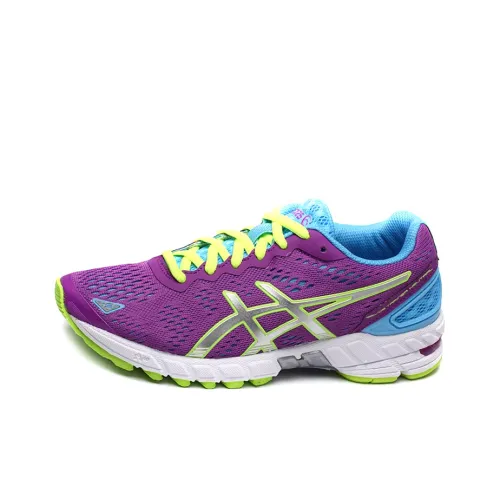 Asics Гель DS Trainer 19 Устойчивые к абразиву Низкие Кроссовки для Бега Женские Фиолетовые Синие Желтые
