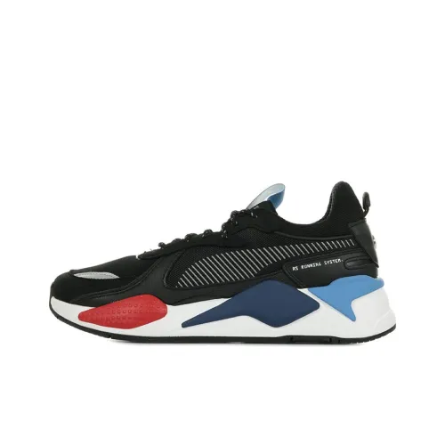 PUMA RS X Bmw Mms Low Топ Повседневная обувь Мужская Черный Красный Синий