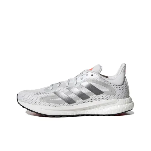 Adidas Solar Glide 4 ST Low Топ Повседневные Беговые Кроссовки Женские Белые Серебряные