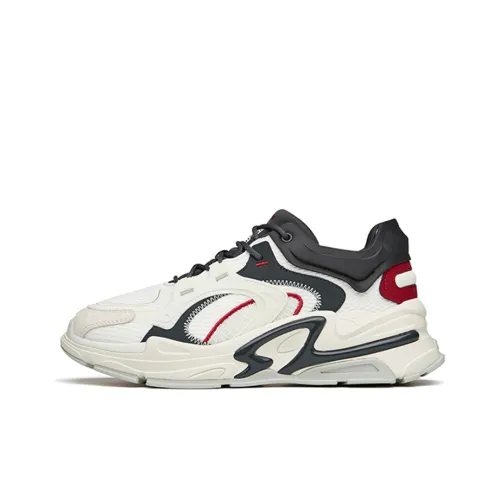 ANTA Life Collection Амортизация Износостойкий Низкий Топ Casual Мужской Белый Красный Черный