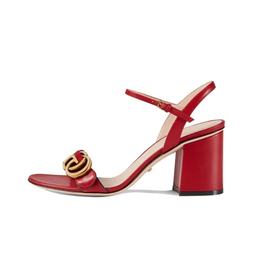 GUCCI Double G Sandals Женские Red