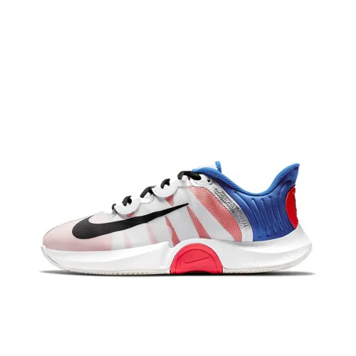 Nike Air Zoom GP Court Turbo Шокабойеры Противоскользящий Низкий Топ Кроссовки для тенниса Женские Белые Красные Синие