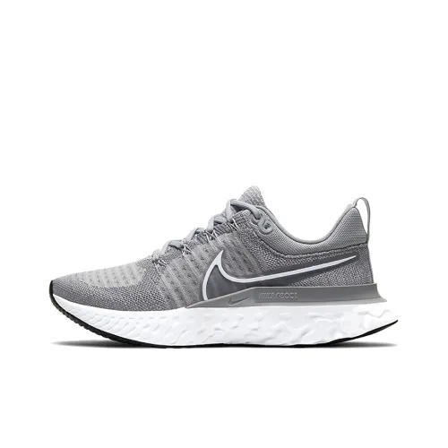 Nike React Infinity Run Flyknit 2 Slip-resistant Abrasion-resistant Low-top Беговые кроссовки Женские Серый