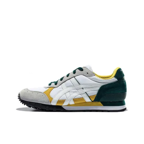 Onitsuka Tiger ColoradoColorado Eighty FIVE Устойчивые к истиранию Низкие кроссовки для бега на длинные дистанции Unisex Белый Желтый Зеленый