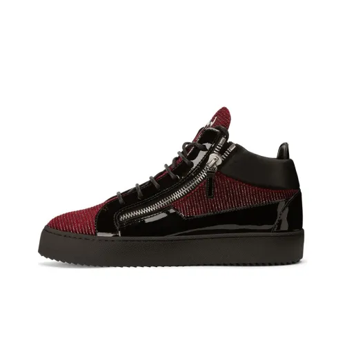 Giuseppe Zanotti GZ Kriss MID Топ Скейтборд Кроссовки Мужские Черные Красные